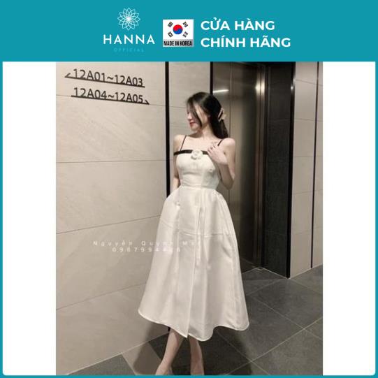 VÁY TRẮNG NƠ NGỰC KÈM TAG HOA CHO NỮ/VÁY THIẾT KẾ CÓ MÚT NGỰC - HANNA - Hannah Store | WebRaoVat - webraovat.net.vn