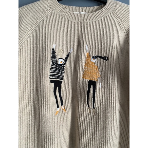 Thanh lý áo thun len JP Fashion sz M màu nude