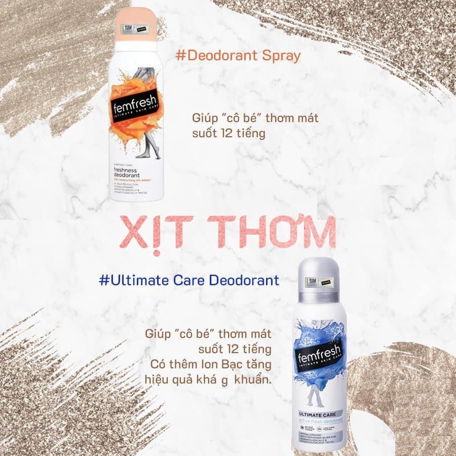 Xịt Thơm Vùng Kín Femfresh Deodorant Spay 125ml (Cam)