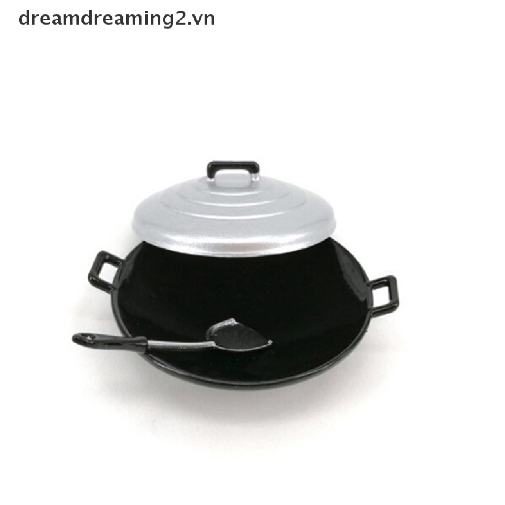 Bộ 3 Mô Hình Chảo Tỉ Lệ 1 / 12 Dành Cho Búp Bê