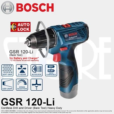 Máy bắt vít máy khoan cầm tay Bosch GSR 120-LI AC  máy khoan động lực, xuất xứ Malaysia