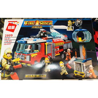 Bộ lego xe cứu hỏa 647 chi tiết
