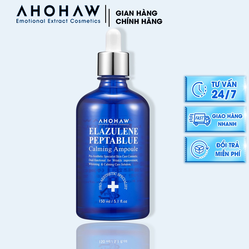 Tinh Chất Chống Lão Hóa, Làm Dịu Ahohaw Elazulene Peptablue Calming Ampoule -150ML