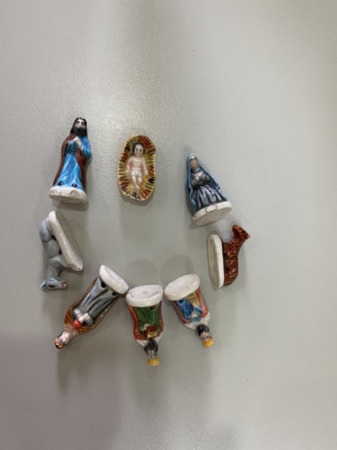 182. Bộ Noel gốm sứ tí hon 1cm