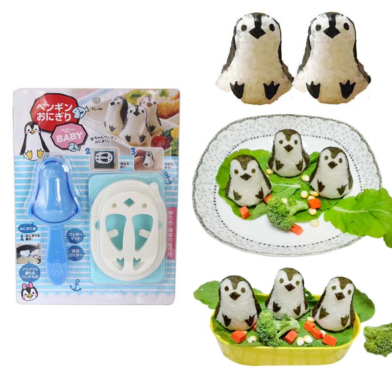 Khuôn làm cơm nắm hình động vật hoạt hình dễ thương cho bé