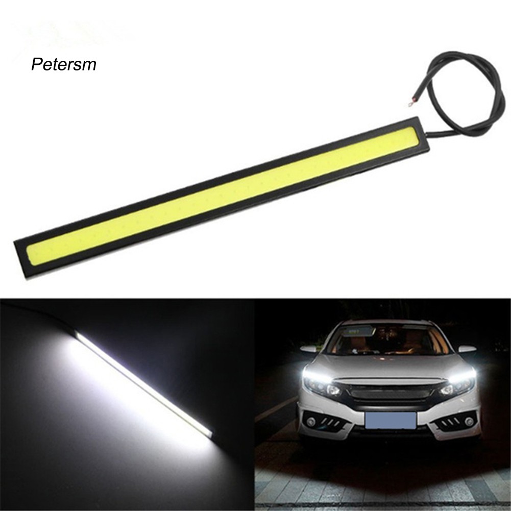 Set 2 Dây Đèn Led Cob 17cm Chống Thấm Nước Cho Xe Hơi