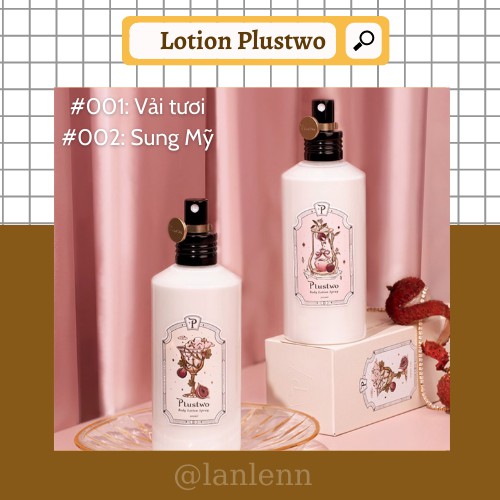 Lotion Plustwo dạng xịt dưỡng da mềm mịn