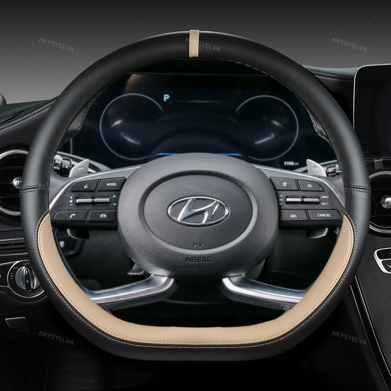 Vỏ Bọc Vô Lăng Xe Hơi Hình Chữ D Cho Hyundai Tucson 2021 NX4 Elantra 7th Sonata 10th 2020 2021 Santa Fe 2014-2020