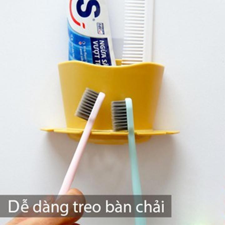 KỆ BÀN CHẢI ĐÁNH RĂNG DÁN TƯỜNG NHÀ TẮM TIỆN LỢI, DÁN SIÊU CHẮC