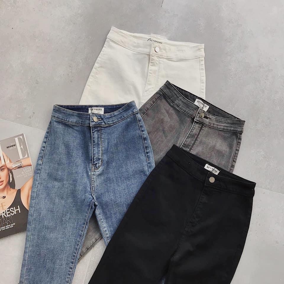 [Hàng Việt Nam Xuất Khẩu]  Quần jean lửng cạp cao tôn dáng, kéo dài chân | BigBuy360 - bigbuy360.vn