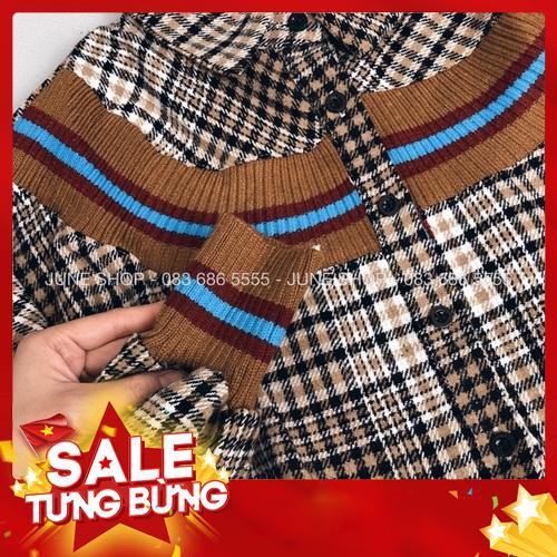Sơ mi dạ phối len dành cho nữ -Hàng nhập khẩu