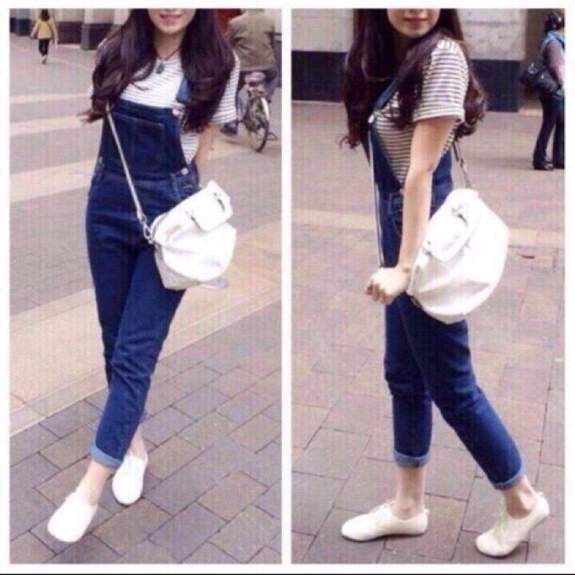 Quần yếm jean trơn cao cấp | BigBuy360 - bigbuy360.vn