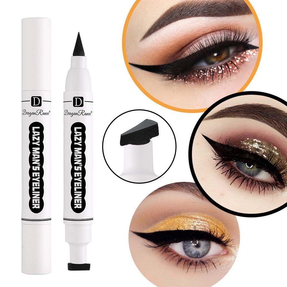 AROMA Bút Kẻ Mắt Dạng Đóng Dấu Lâu Trôi Chống Thấm Nước Nhanh Khô Màu Sắc Thời