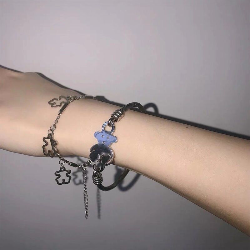 Vòng Tay Hai Lớp Đính Hạt Hình Gấu Dễ Thương Phong Cách Hàn Quốc Cho Nữ | BigBuy360 - bigbuy360.vn