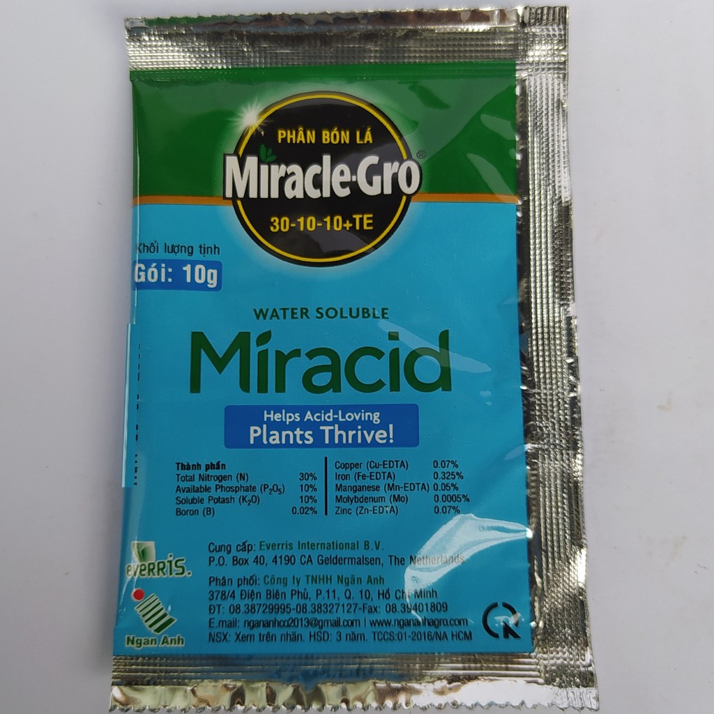 Phân bón lá NPK Miracle-Gro 30-10-10+Te chuyên dùng cho hoa hồng, hoa lan