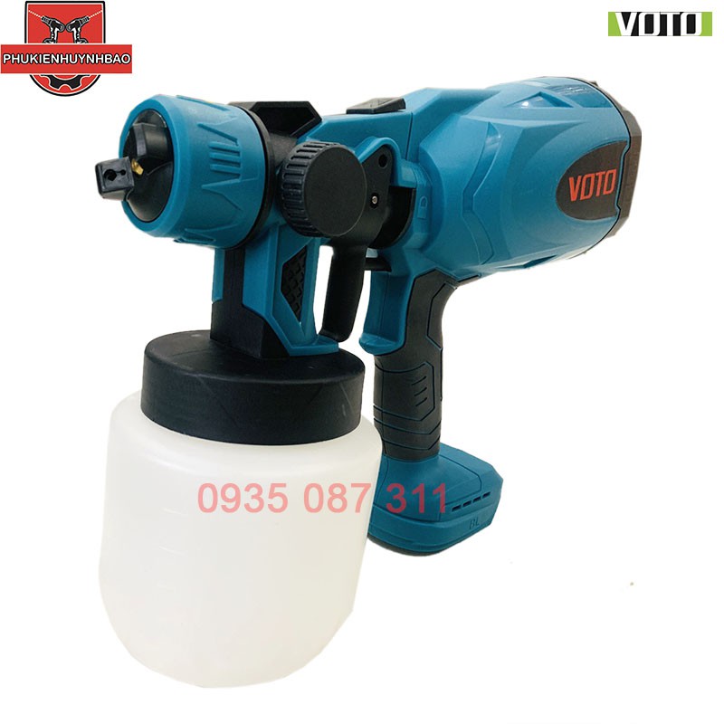 Máy Phun Sơn Dùng Pin 21V VOTO VTPSD01 Chân Pin Phổ Thông