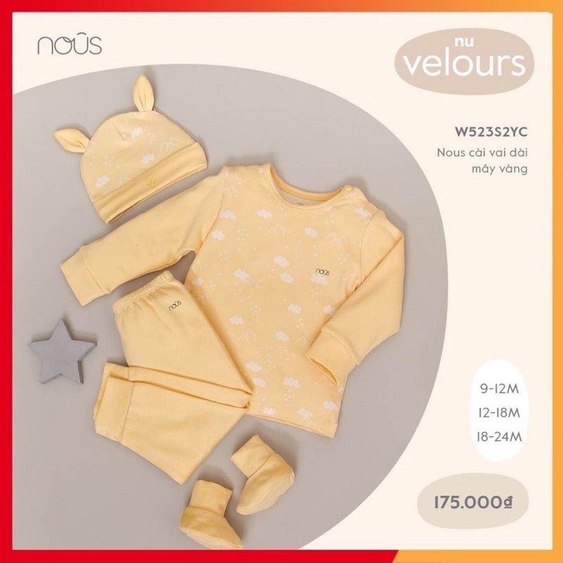 [Nous] Nous dài tay cài vai  cho bé từ 9 tháng đến 24 tháng