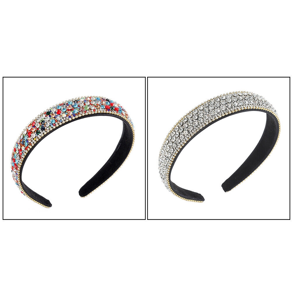 Băng đô cài tóc đính đá nhiều màu sắc/ màu bạc xinh xắn thời trang