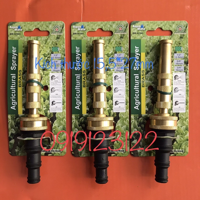 Đầu vòi xịt nước rửa xe, tưới cây Aquamate bằng đồng BW-N1041