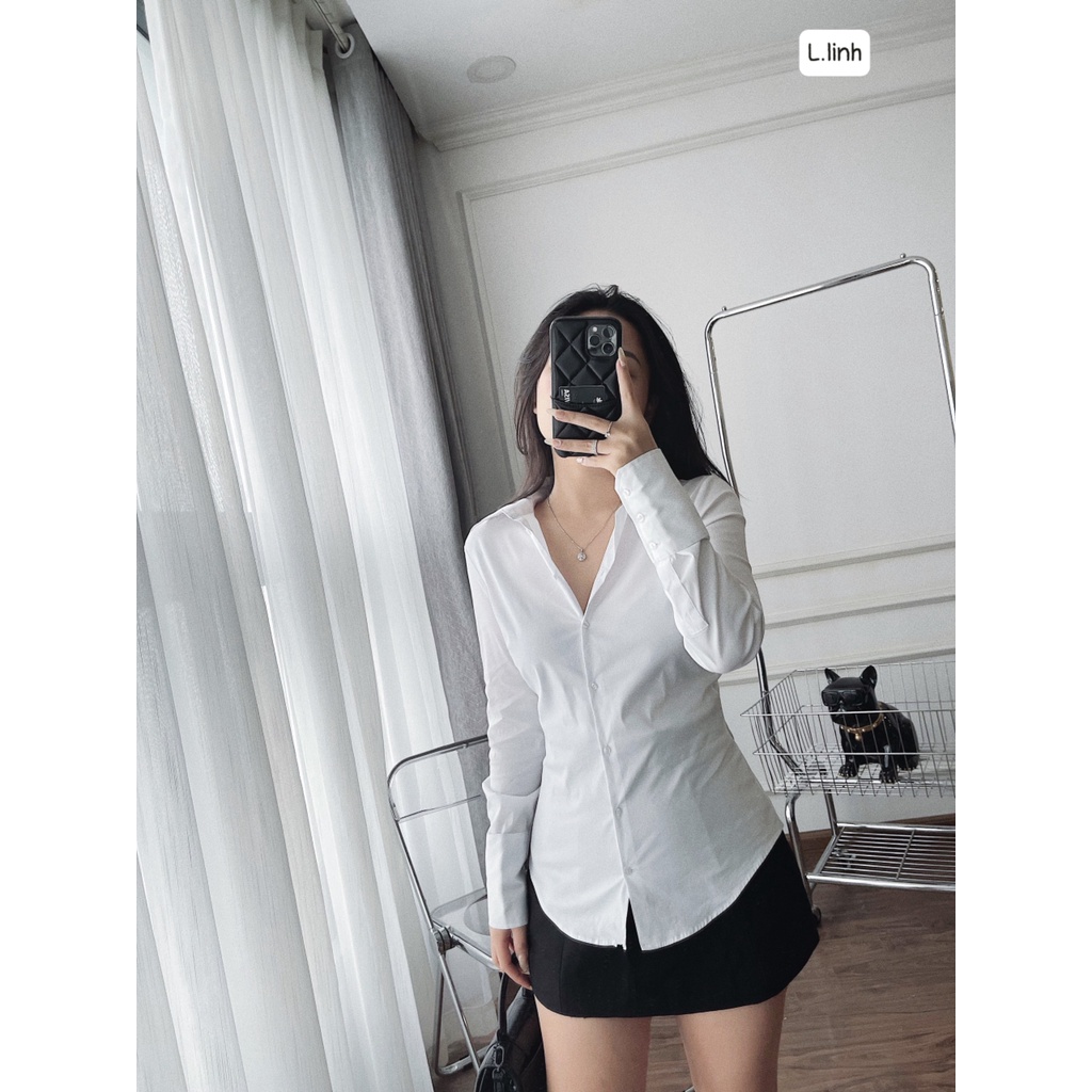 Bán sỉ Áo Sơ mi trắng chiết eo Za.Ra cho nữ