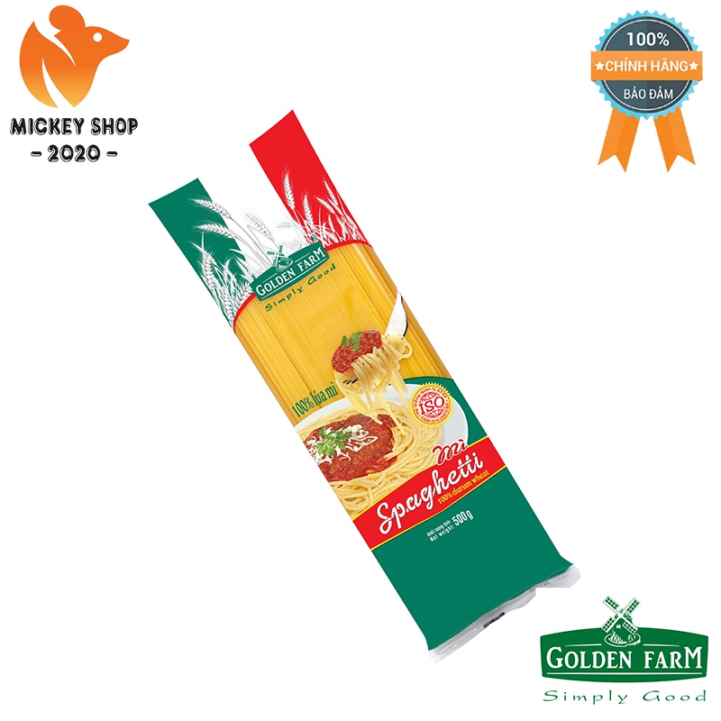 [ BÁN CHẠY ] Mì Spaghetti Golden Farm - Túi 500g- CHÍNH HÃNG