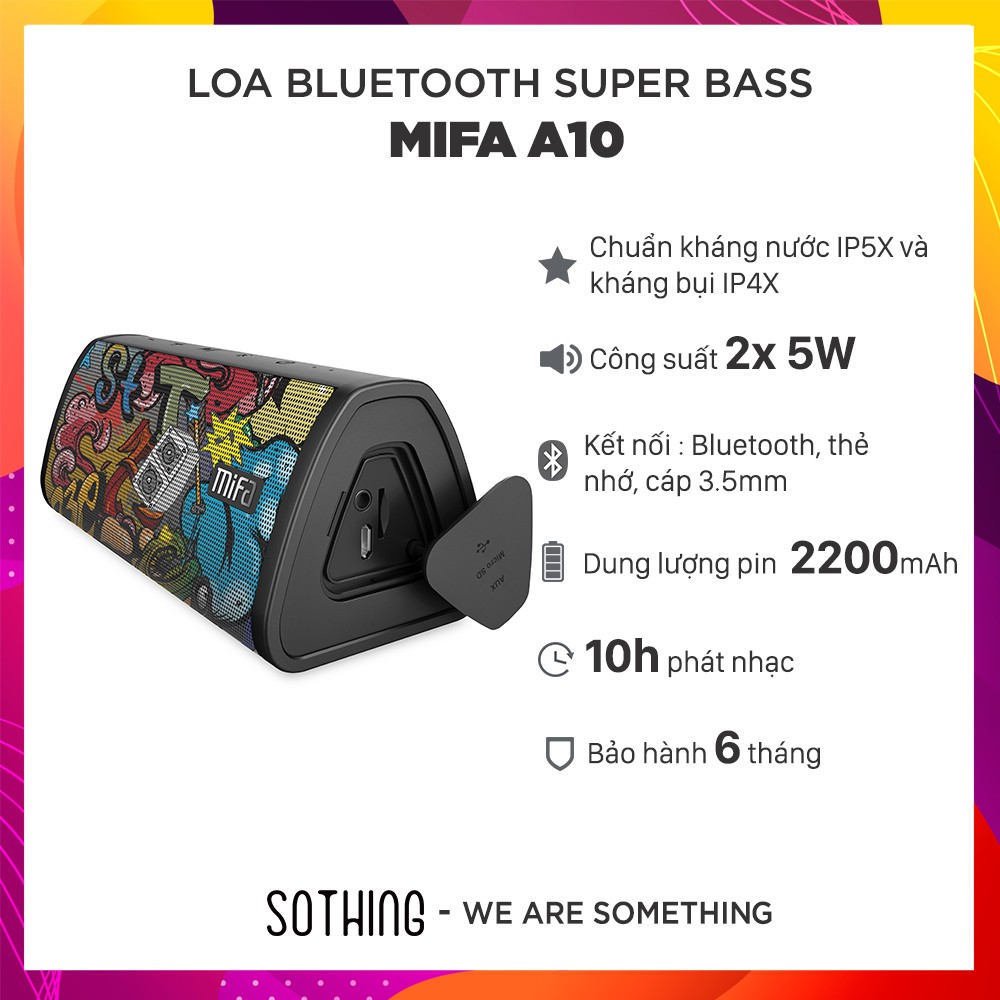 Loa Bluetooth MIFA A10 Super Bass - Hàng Chính Hãng