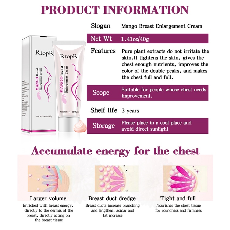 Kem nở ngực RtopR chiết xuất xoài làm săn chắc và nâng ngực cho nữ | BigBuy360 - bigbuy360.vn