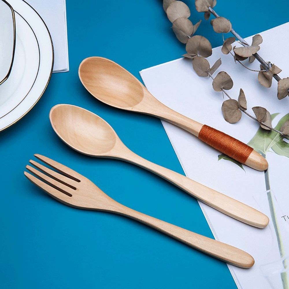 Bộ muỗng nĩa bằng gỗ phong cách Nhật Bản thân thiện với môi trường