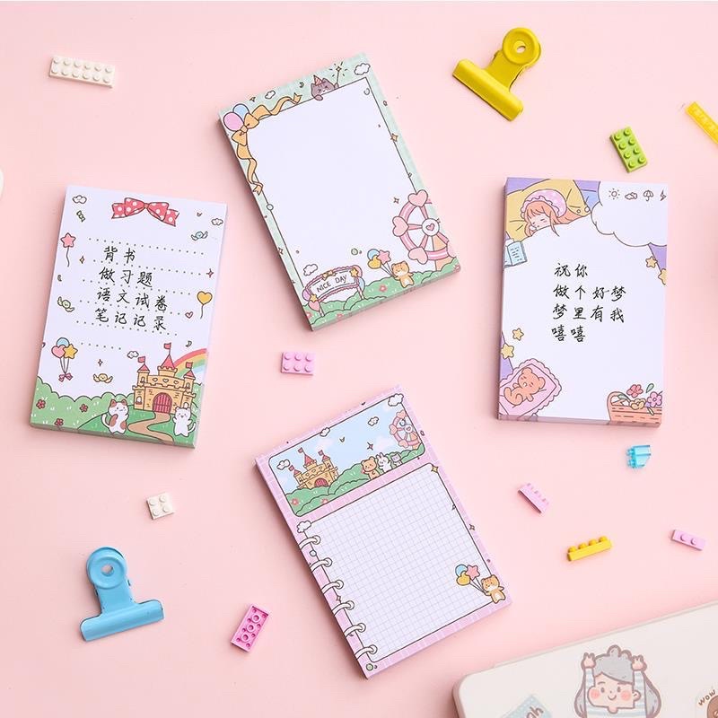 Tập 10 tờ note nhiều mẫu dễ thương tách lẻ