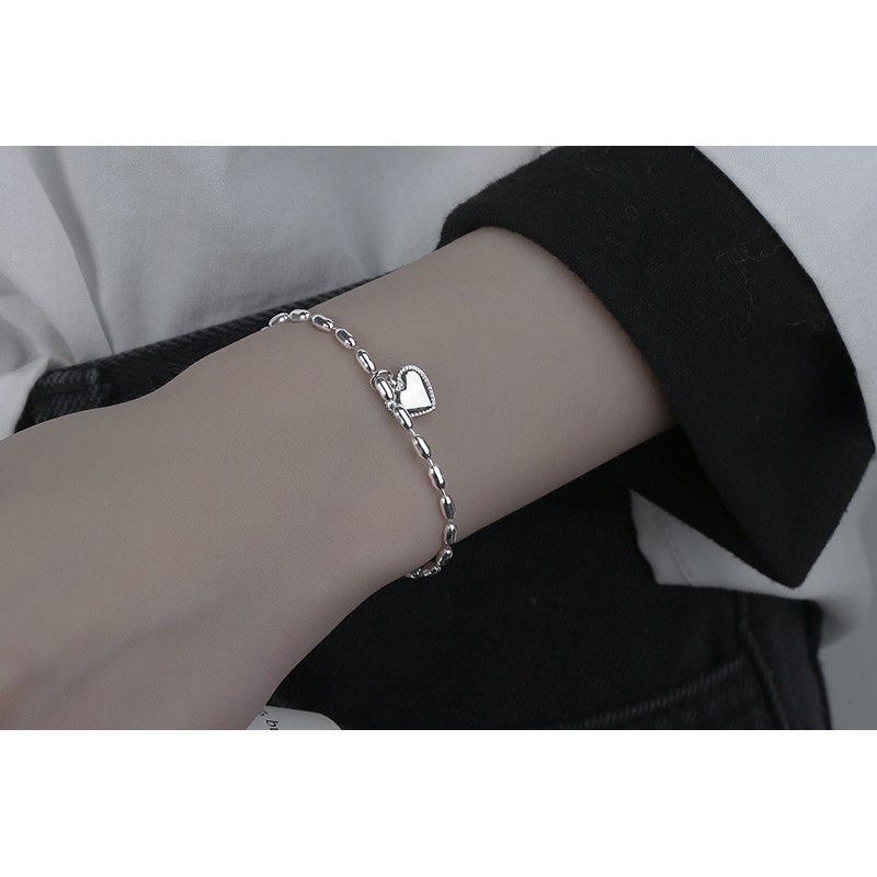 (0122) Vòng Tay Phong Cách Cổ Điển Mặt Trái Tim