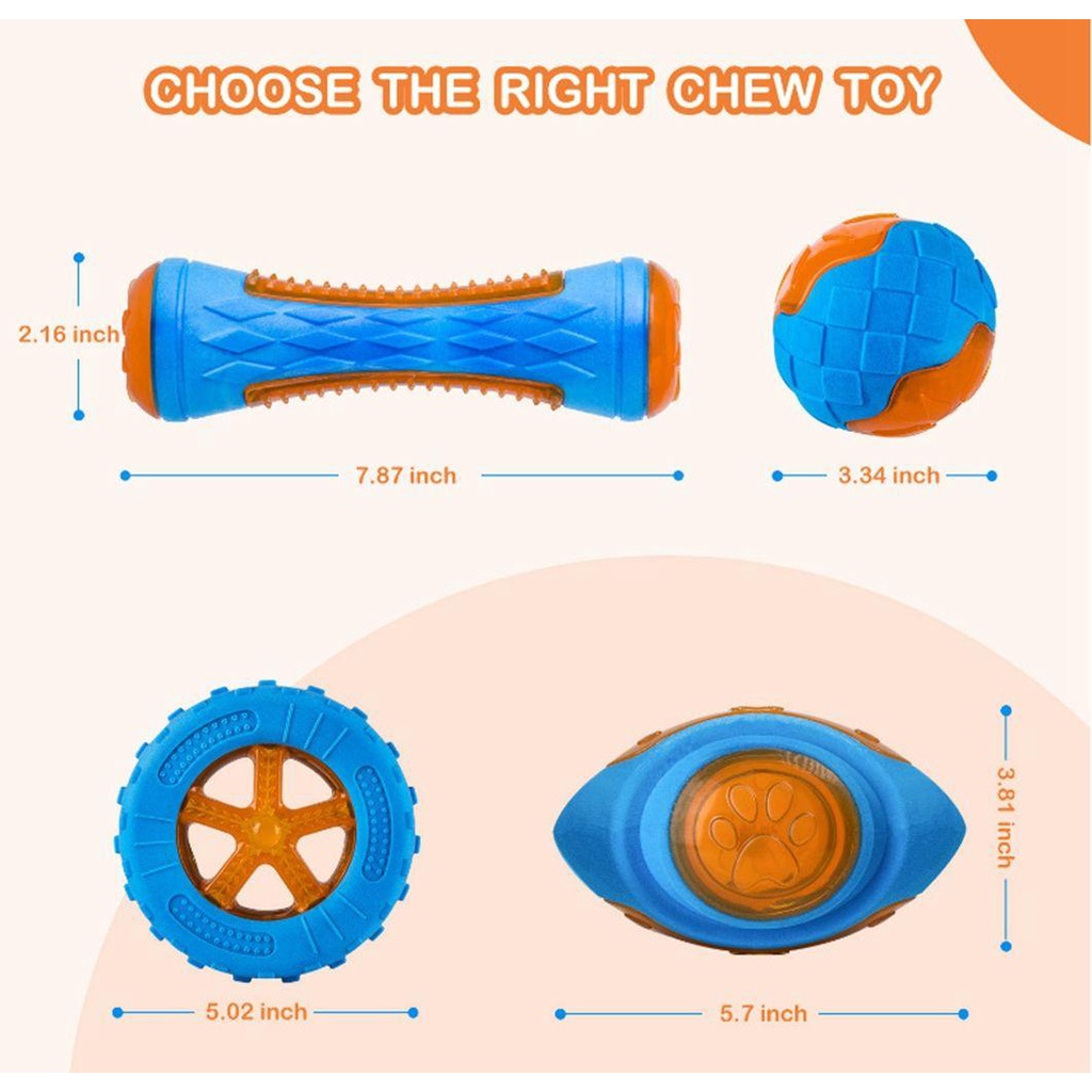 Đồ Chơi Bằng Cao Su Dùng Huấn Luyện Thú Cưng Chống Cắn Tiện Dụng