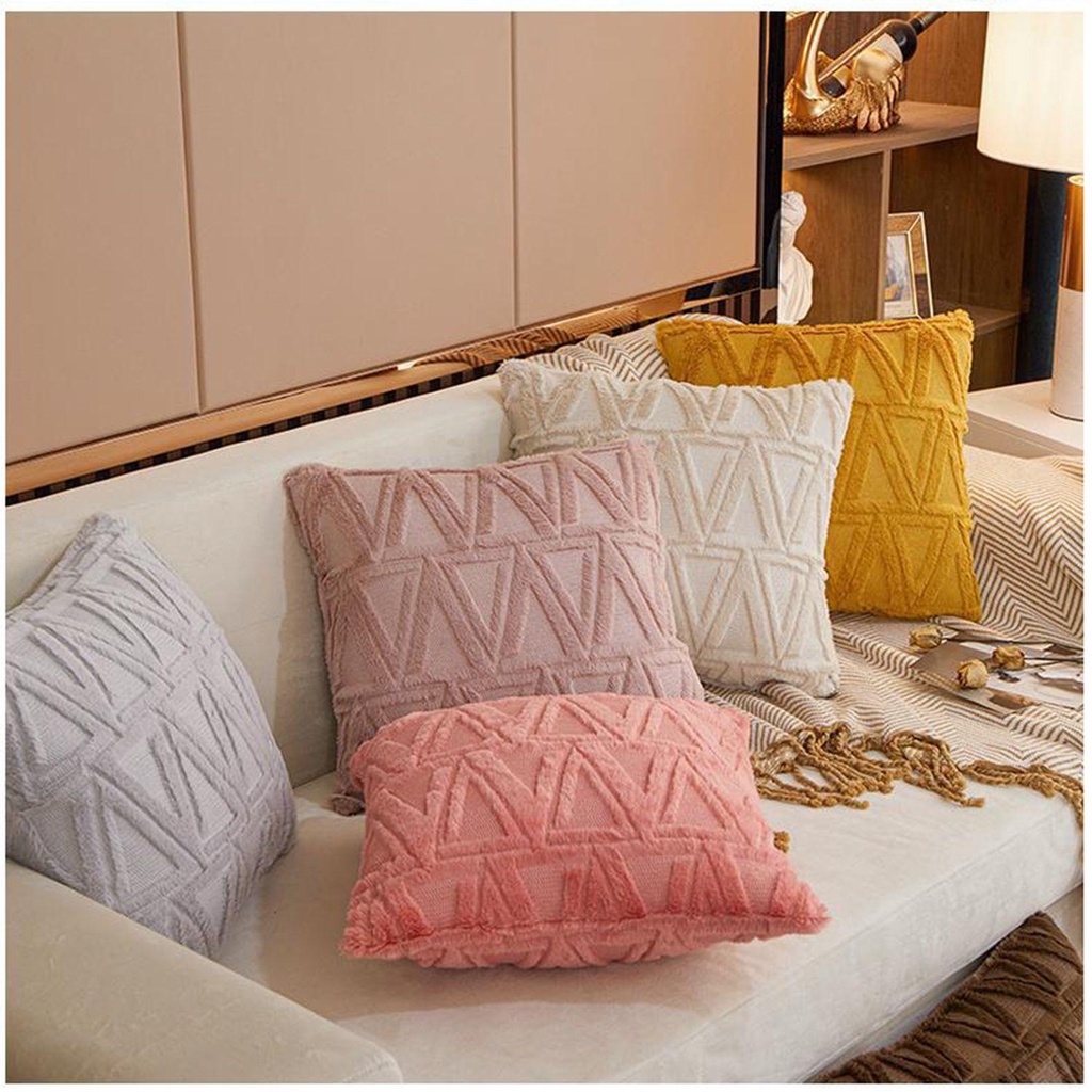 Vỏ Gối Vải Nhung Mềm Mại Trang Trí Nhà Cửa Phong Cách Boho
