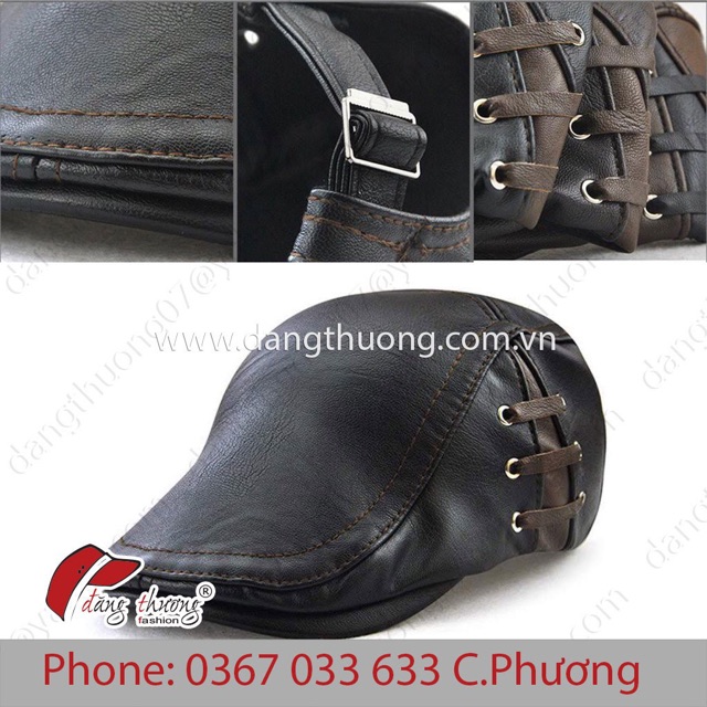 [HÀNG CÓ SẴN] [SHIP HỎA TỐC] Mũ nón cóc bere beret da Pu Đen vintage cổ điển Mũ nồi nam trung niên lớn tuổi HÌNH THẬT CL