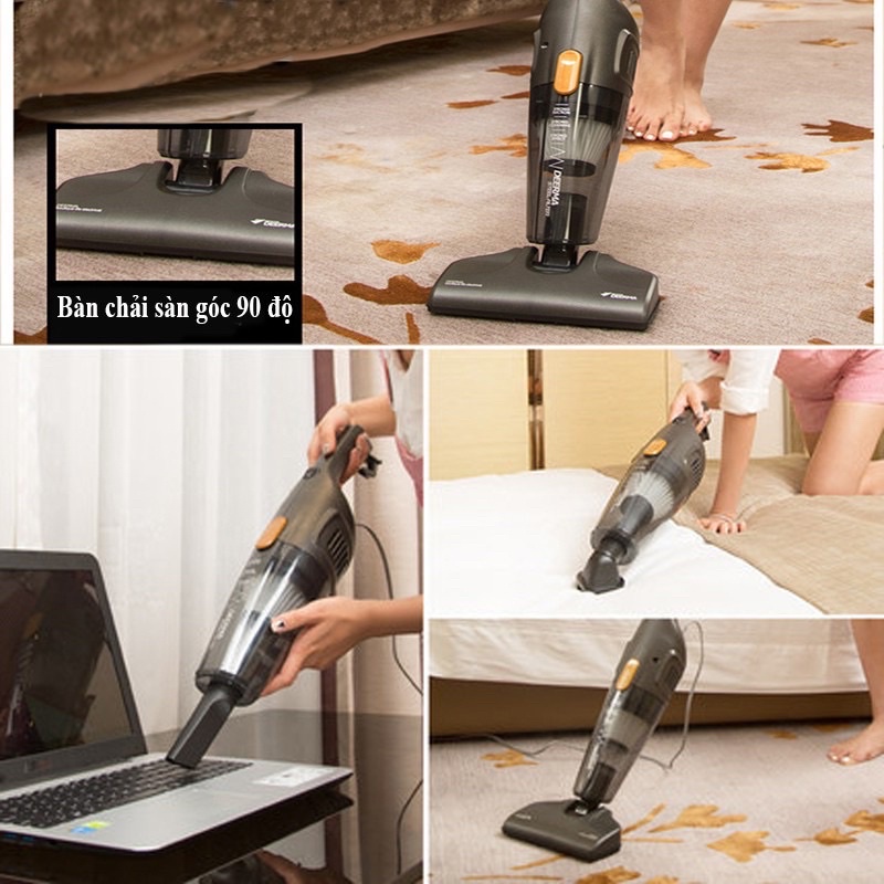 Máy hút bụi cầm tay Deerma DX115C Lực hút 15000Pa Hàng chính hãng BH 12 tháng