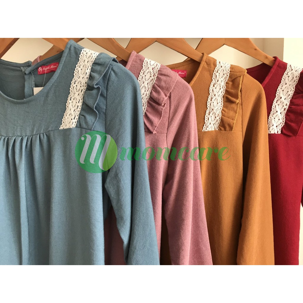 [ HotHit ] Đầm bầu / Váy bầu Thu Đông Nhung tăm nhiều màu dáng đẹp thiết kế thời trang giá rẻ Bigisze