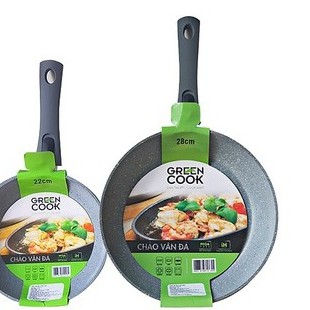 [ĐỦ SIZE] Chảo đá sâu lòng đáy từ green cook (màu xám) CÓ HÌNH THẬT