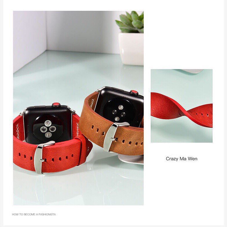 Dây da cho đồng hồ Apple Watch chính hãng COTEetCI Leather Band cao cấp đủ size38/40 42/44