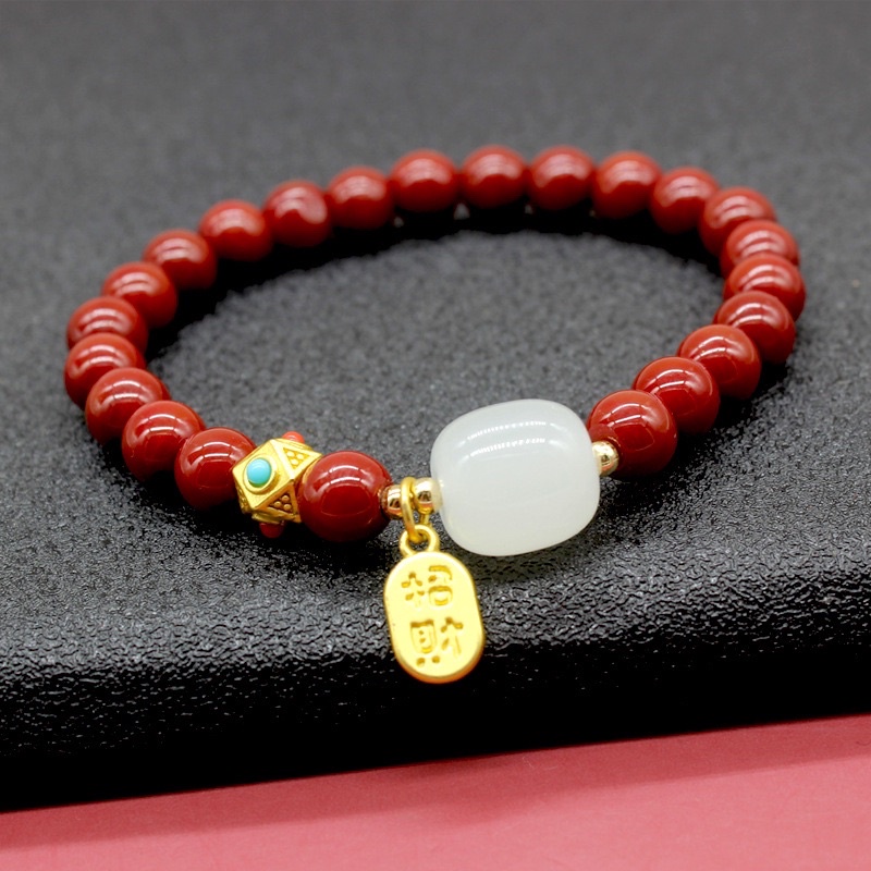 Charm treo chữ May Mắn Bạc mạ vàng dùng mix vòng tay