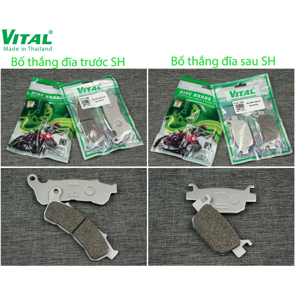 bố thắng đĩa sau honda sh 2011-2020/bố thắng sau sh300i/bố thắng trước sh 2011-2020 Vital chính hãng thailan