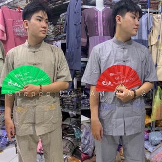ĐỒ LAM ĐI CHÙA # LÃNH TỤ THÊU 2 TÚI VẢI CAO CẤP SIÊU MÁT KO NHĂN