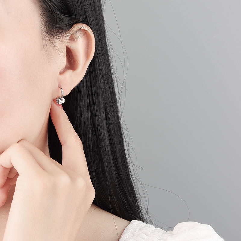 Khuyên Tai Đính Đá Zircon Phong Cách Cá Tính Hợp Thời Trang