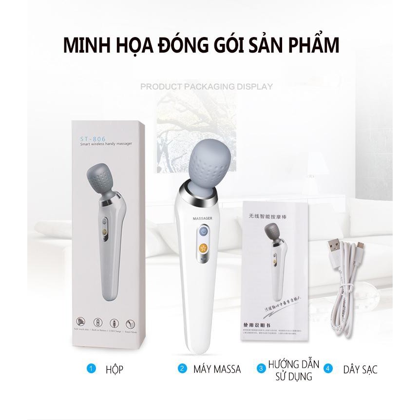 MSG23 máy massage mini đa năng tay cẩm, rung động massage cơ bắp toàn thân