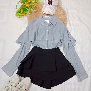 Áo kiểu màu xanh dương