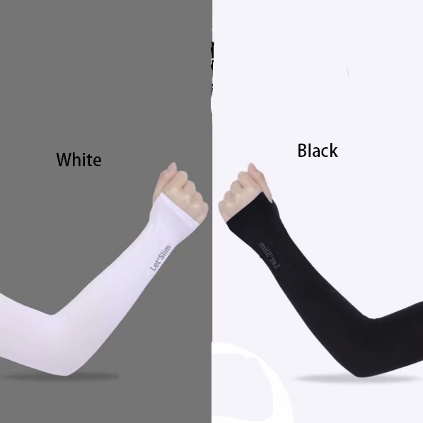 Kem chống nắng Ice Sleeve Nam Tay áo Ice Silk Gloves Mùa hè Mỏng Chống tia cực tím Lái xe Đi xe Ngoài trời Che cánh tay
