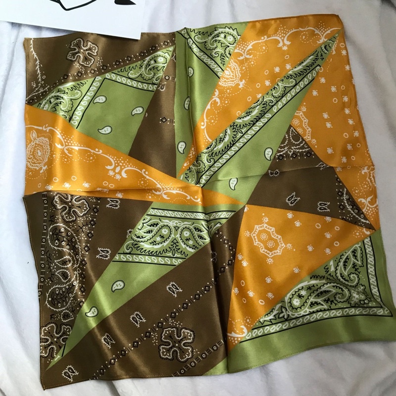 Khăn turban lụa vuông mini size 58x58cm - Maben