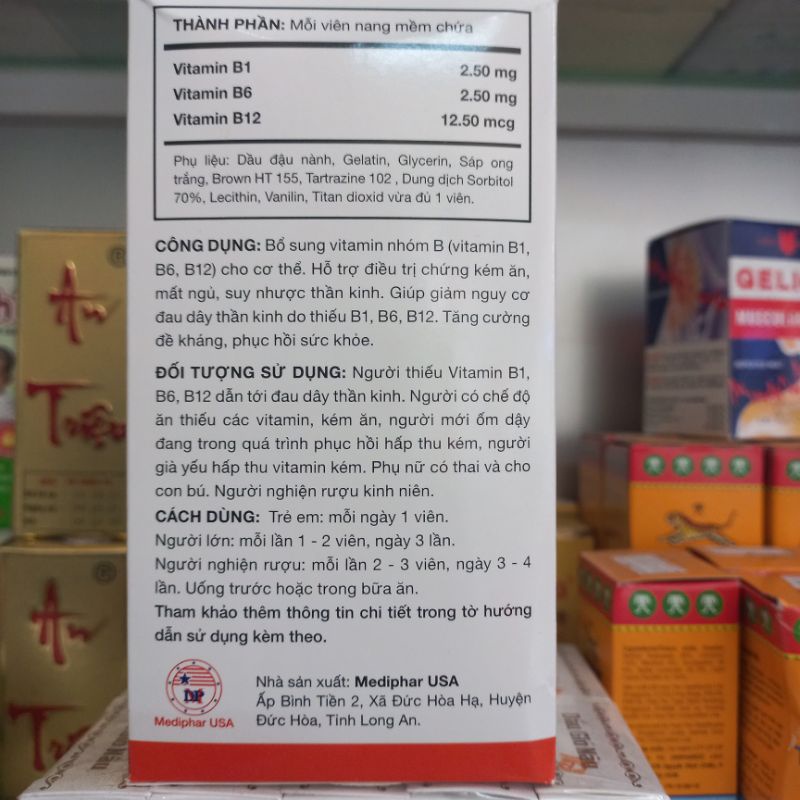 ✅ Trivitamin 3B bồi bổ sức khỏe, nâng cao thể trạng, hỗ trợ kén ăn, người suy nhược, bị lao lực, mất ngủ