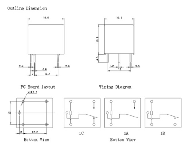 Relay 12V 5 chân lắp chống trộm xe máy