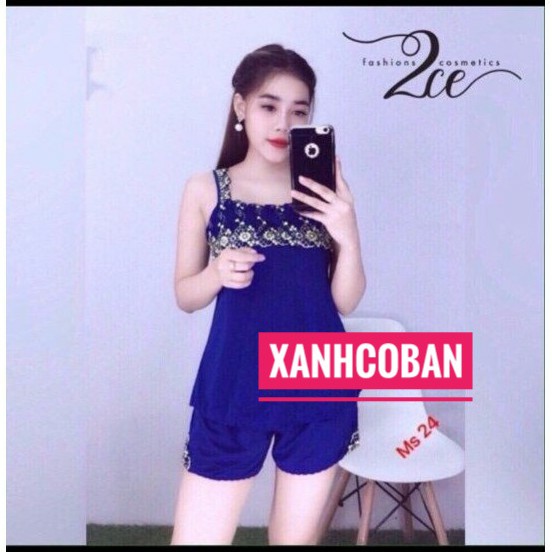 Đồ bộ mặc nhà- đồ bộ thun lạnh đùi mã 24