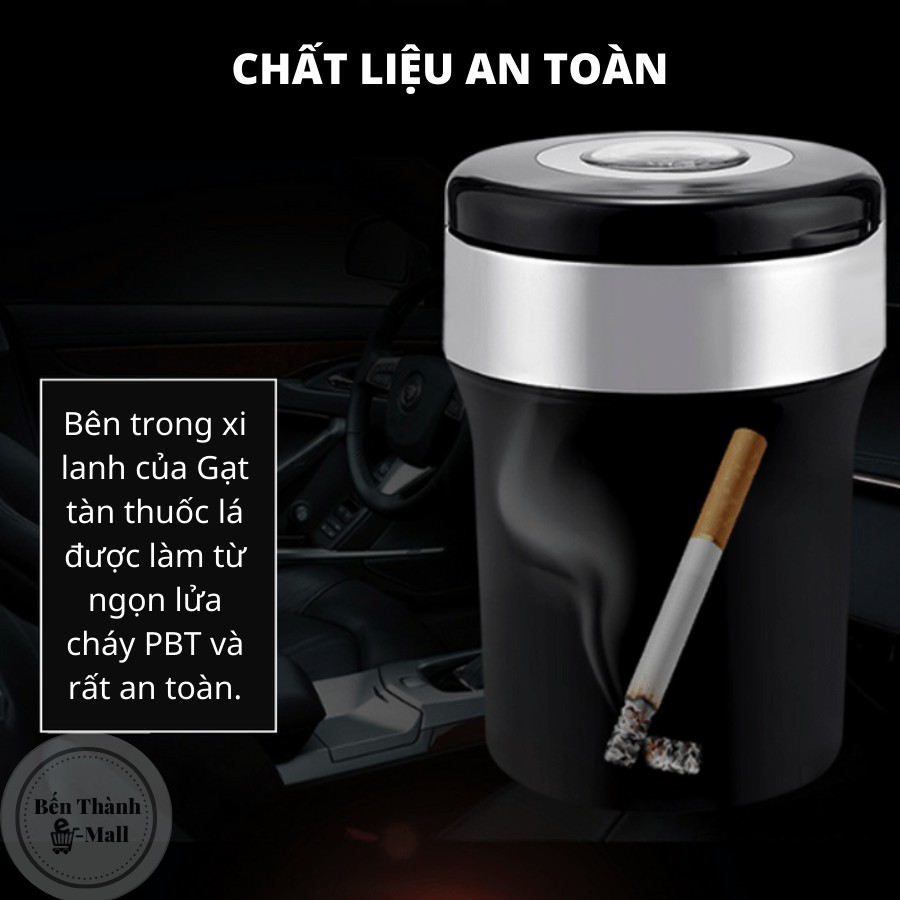 GẠT TÀN THUỐC LÁ XE Ô TÔ [Có đèn LED]