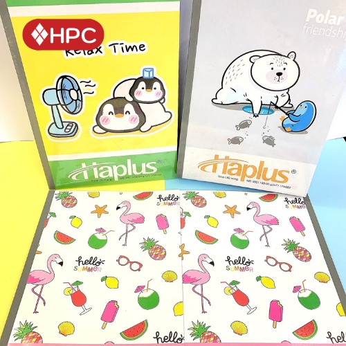 Vở Kẻ Ngang Haplus Vở Viết 80-120-200 Trang Giấy láng Mịn Không Nhòe Không Thấm Mực Ra Trang Sau